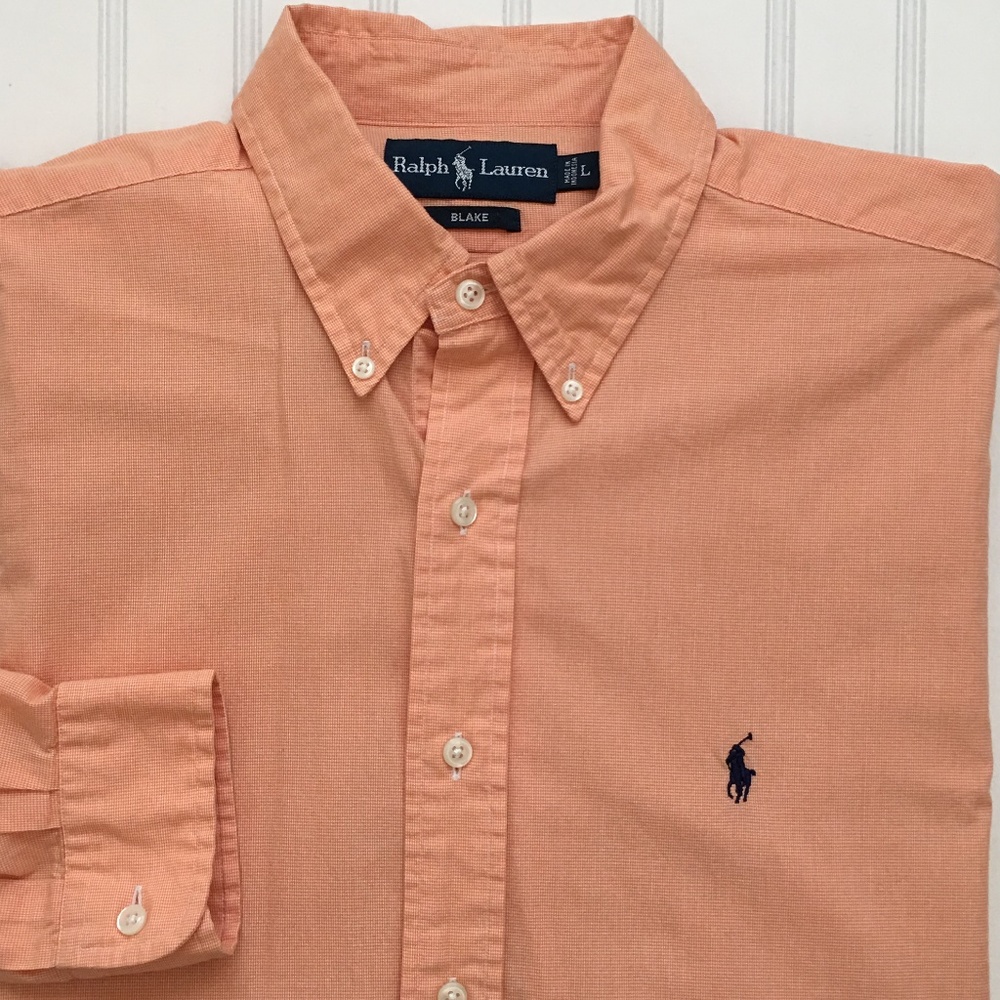 Ralph Lauren Mens Blake Btn Down Shirt Large L/S